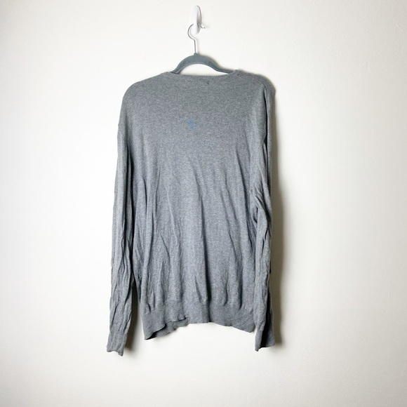 OLD NAVY • Men’s Grey Cotton V Neck Long Sleeve Sweater Size XL - Picture 2 of 5